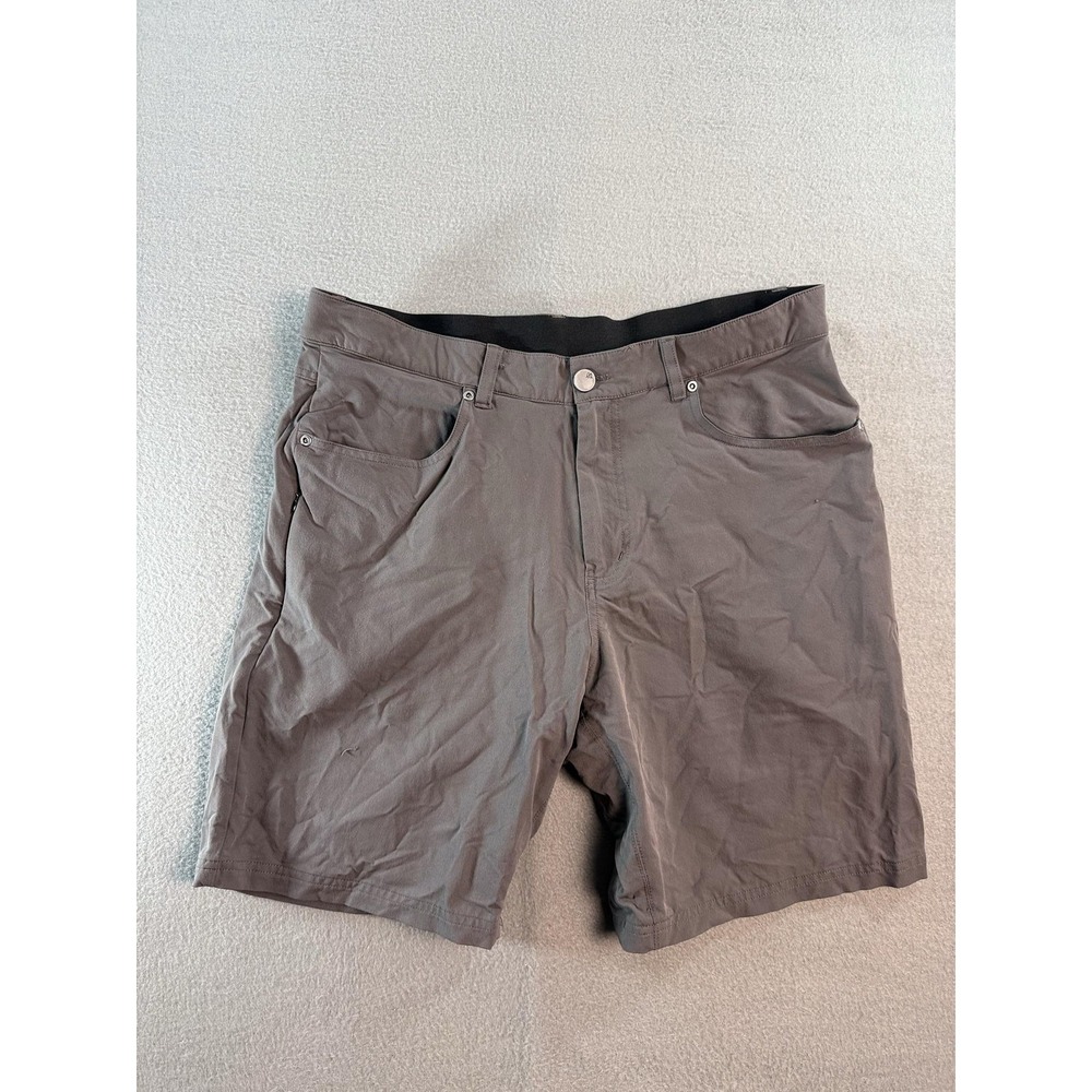 01 ALGO Shorts Mens 36 Gray Microfiber Chino Stretch 9 Inseam MGA10035-9